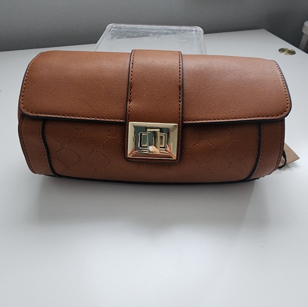 Steve Madden Brolli Cognac Barrel Purse